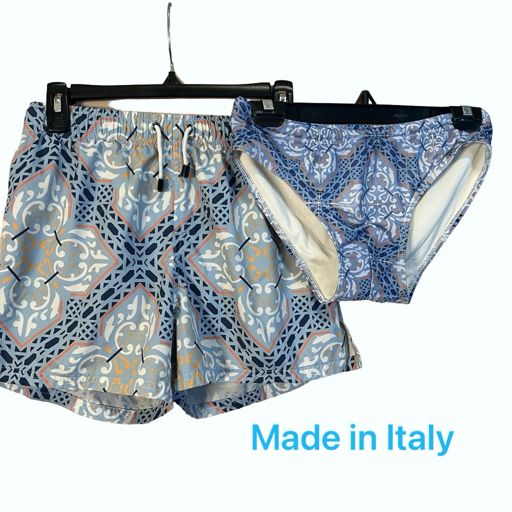 I Malandrini Geometric Chic Swim Set (Made in Italy)
